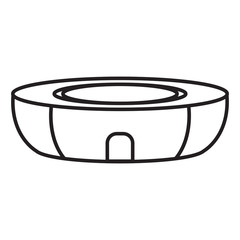 Abstract Cartoon stadium