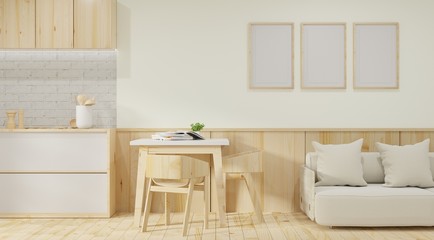 Modern livingroom interior design ,3d rendering