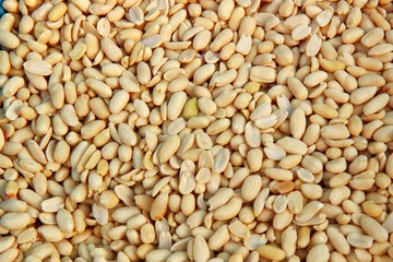  peeled raw peanuts in the market