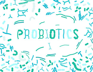 Probiotics vector background