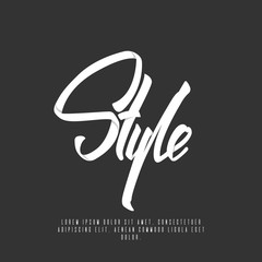 Handwritten lettering, phrase for design.Design element.Cuba.Style.