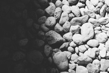 Pebbles and stones from beach background pattern