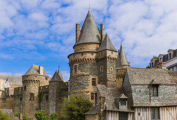 Fototapeta na wymiar Castle of Vitre in Brittany - France