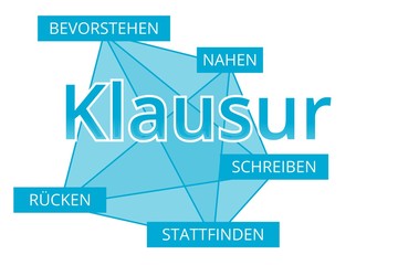 Klausur - Begriffe verbinden, Farbe blau