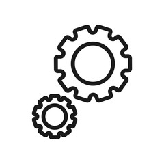 gears. minimal thin line web icon. simple vector illustration outline. concept for infographic, website or app.