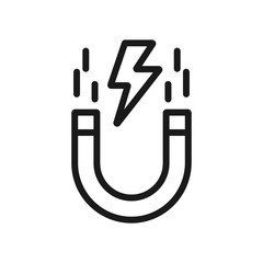 seo magnet. minimal thin line web icon. simple vector illustration outline. concept for infographic, website or app.