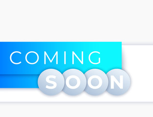 Coming Soon announce, vector banner