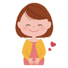 妊婦さん　笑顔
