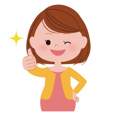 妊婦さん　笑顔　goodサイン