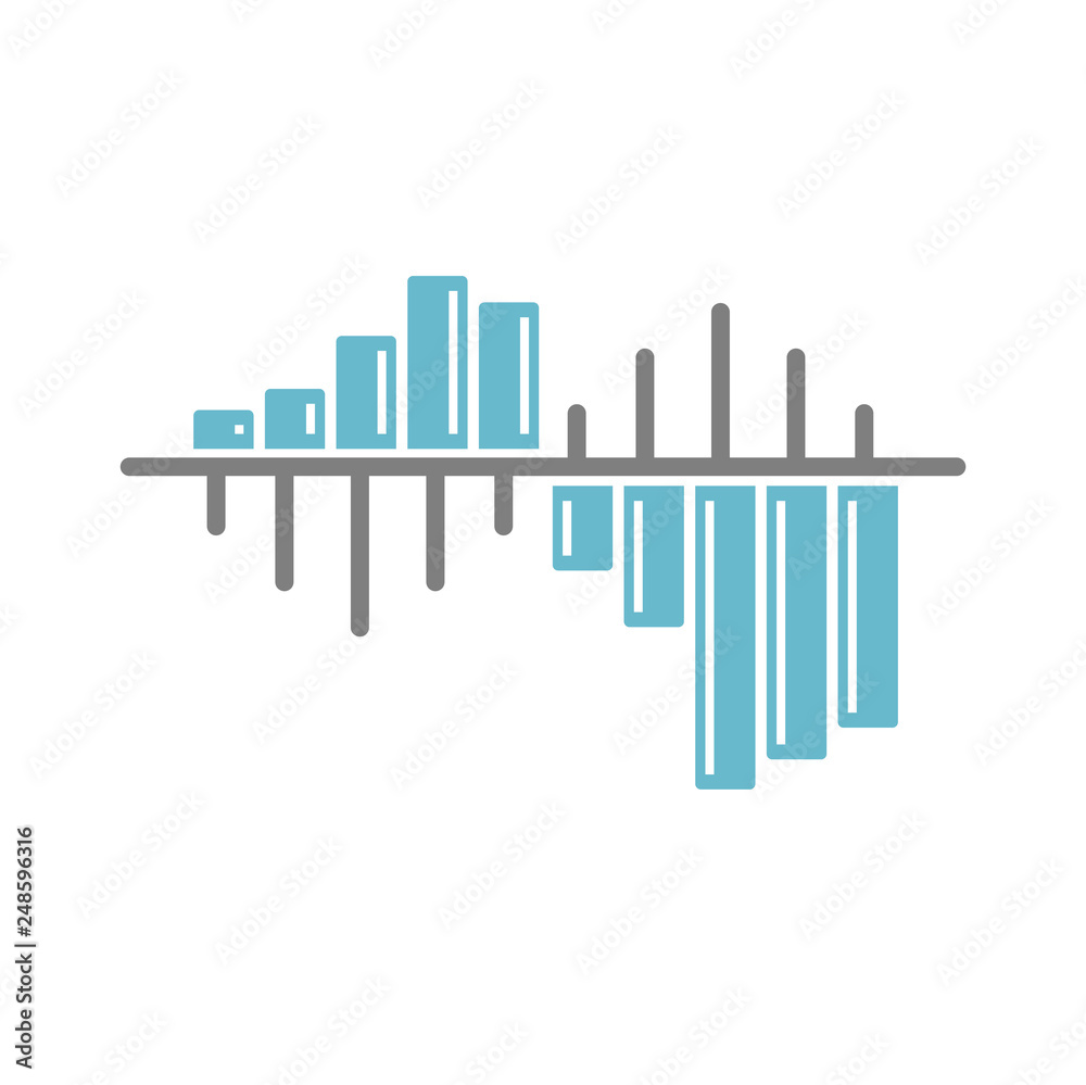 Poster equalizer icon on white background for graphic and web design, modern simple vector sign. internet c