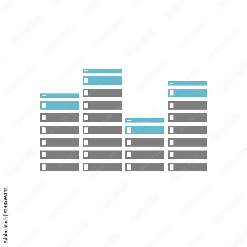 Poster equalizer icon on white background for graphic and web design, modern simple vector sign. internet c