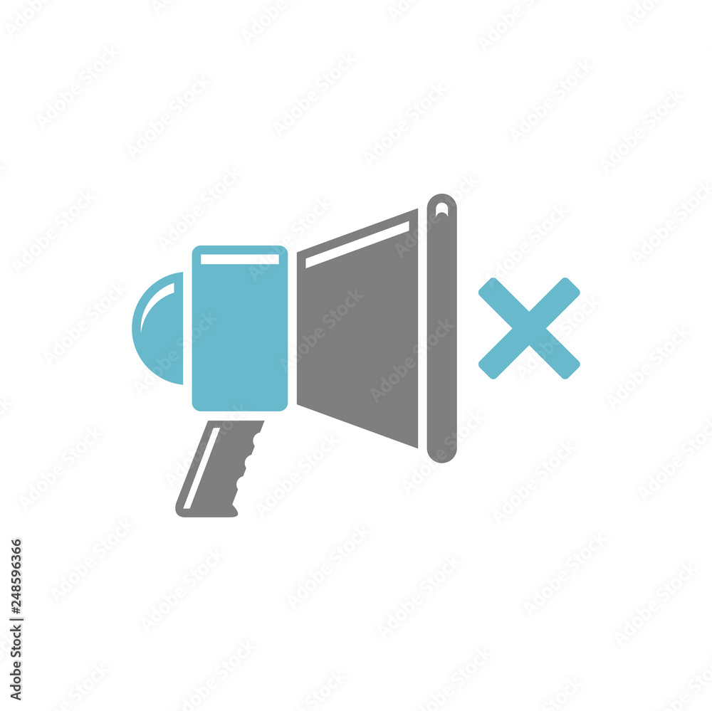 Poster megaphone icon on white background for graphic and web design, modern simple vector sign. internet c