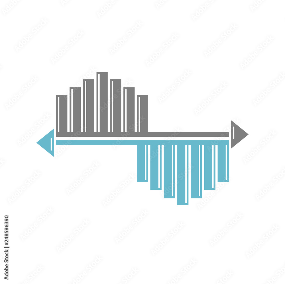 Poster equalizer icon on white background for graphic and web design, modern simple vector sign. internet c