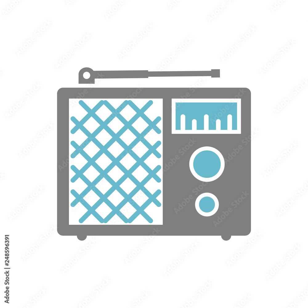 Fototapete Radio receiver icon on white background for graphic and web design, Modern simple vector sign. Internet concept. Trendy symbol for website design web button or mobile app