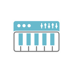 Synthesizer icon on white background for graphic and web design, Modern simple vector sign. Internet concept. Trendy symbol for website design web button or mobile app