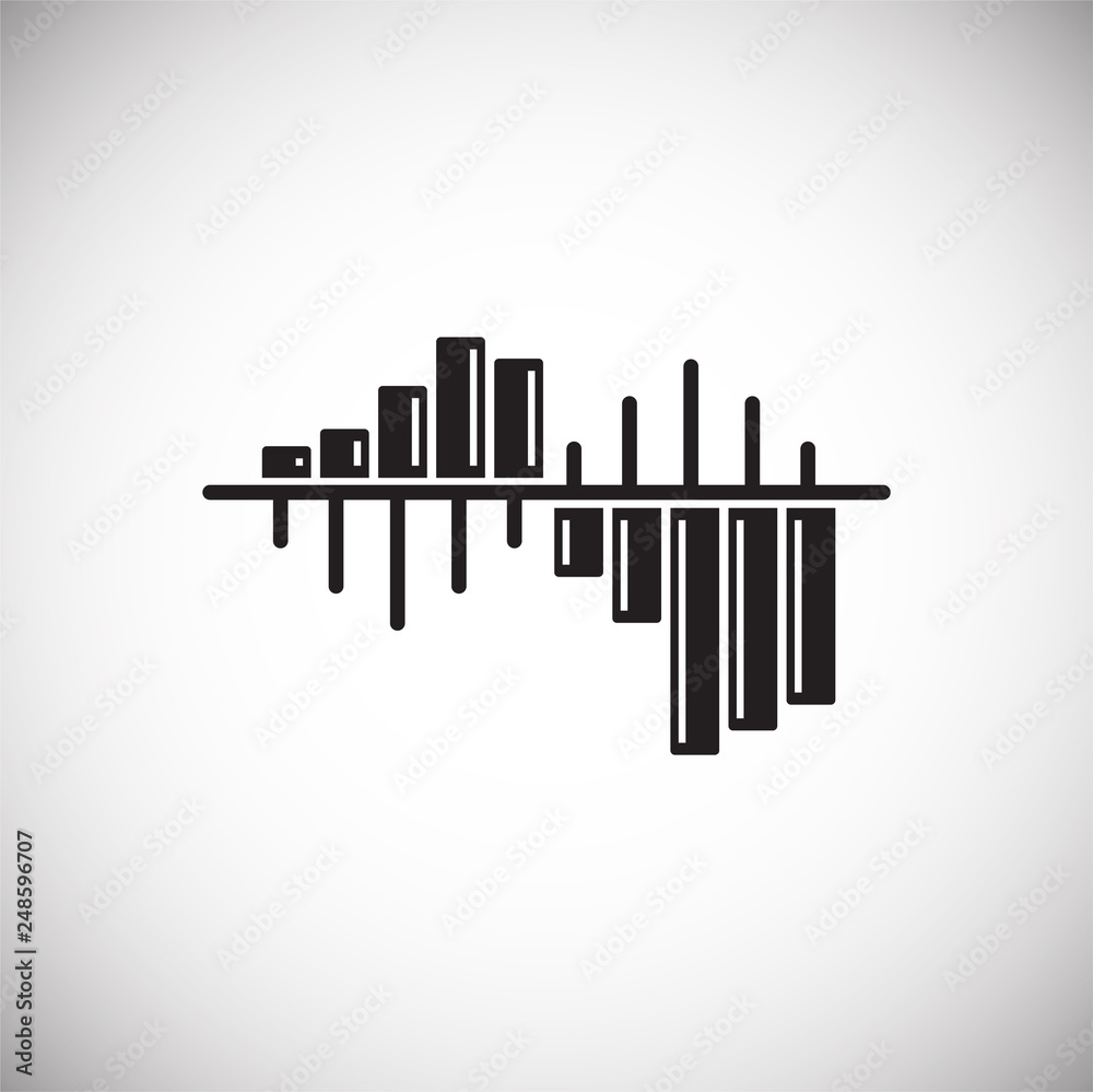 Poster equalizer icon on white background for graphic and web design, modern simple vector sign. internet c