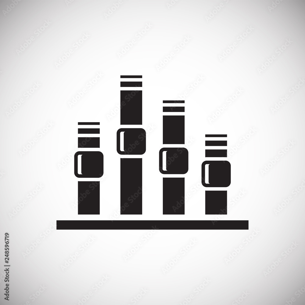 Poster equalizer icon on white background for graphic and web design, modern simple vector sign. internet c