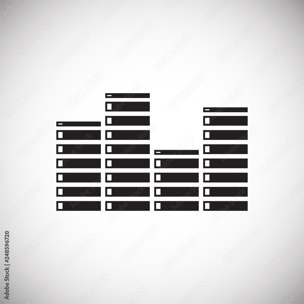 Poster equalizer icon on white background for graphic and web design, modern simple vector sign. internet c