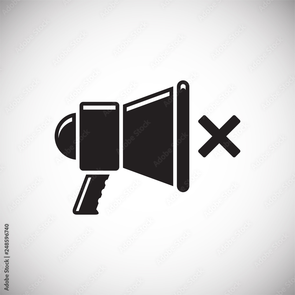Poster megaphone icon on white background for graphic and web design, modern simple vector sign. internet c