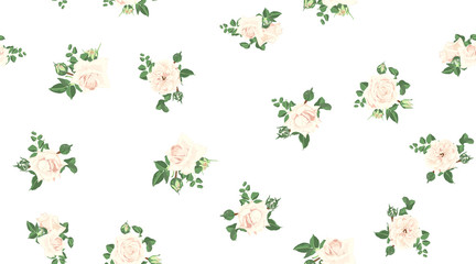 Floral Pattern for Wedding Card.