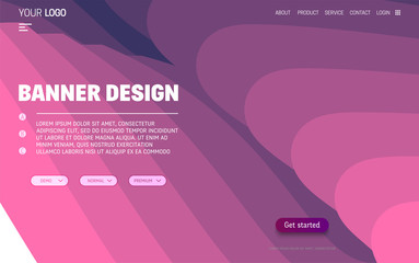 Fluid colorful shapes website template. Trendy liquid composition