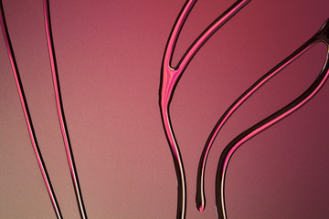 Ornamental abstract glass window element background close-up