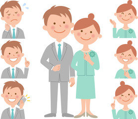 夫婦お出かけ　色々な表情