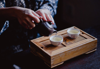 Chinese tea ceremony. room Chinese tea ceremony