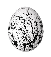 Colorful Easter Egg isolated on white