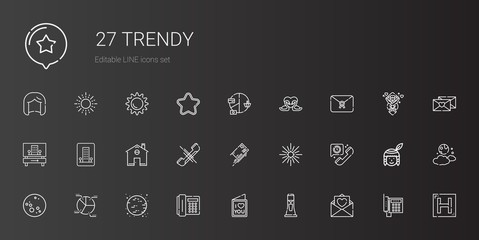 trendy icons set