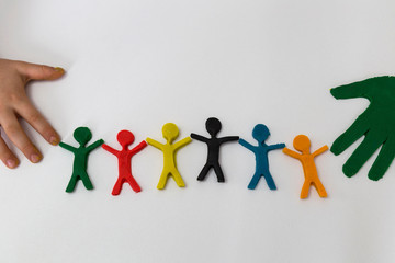 step by step making object with colorful dough for children's activity.play in school,nursery or kindergarten lesson plasticine concept.