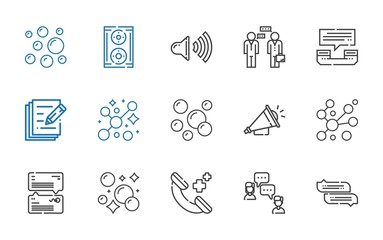 communicate icons set