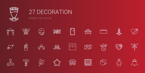decoration icons set
