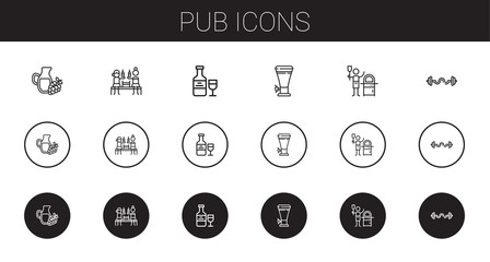 pub icons set