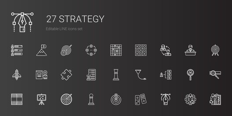 strategy icons set