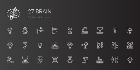 brain icons set