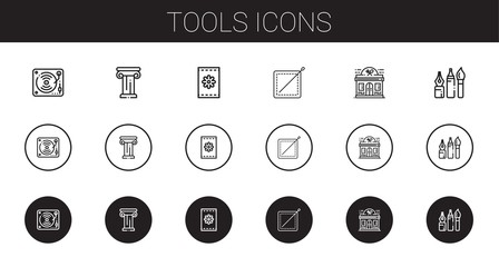 tools icons set