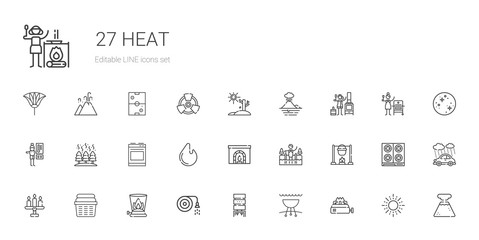 heat icons set