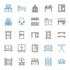 furniture icons set