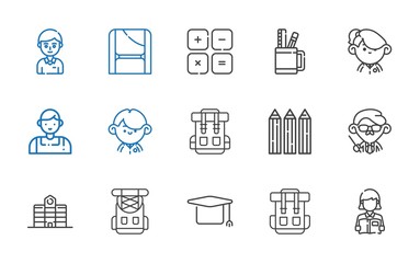 student icons set