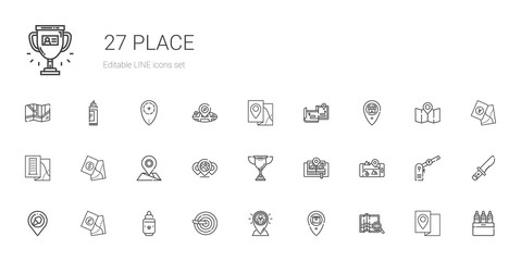 place icons set