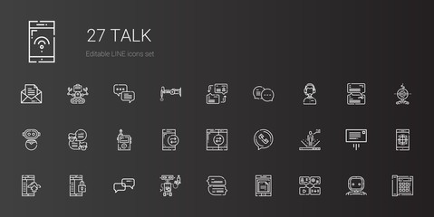 talk icons set