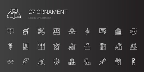 ornament icons set