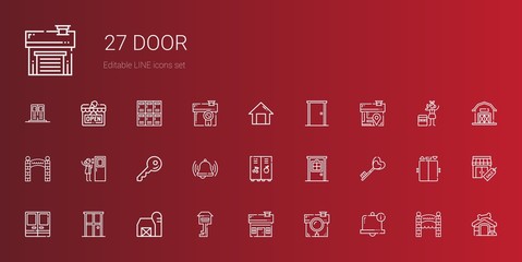 door icons set