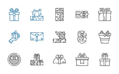 giftbox icons set