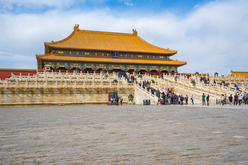 Forbidden city Beijing view of Hall of Supreme Harmony in Beijing, China