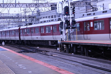 Obraz premium A train running in Japan. Kintetsu train