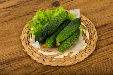 Green cucumbers