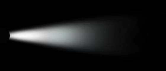 Poster Im Rahmen Lichteffekt-Spotlight. Spotlight Schwarz-Weiß-Beleuchtung. Lichteffekte. Auf schwarzem Hintergrund isoliert. 3D-Darstellung © oobqoo