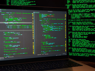 Using malicious code or virus program for cyber anonymus attack on server. Identity theft and computer crime
